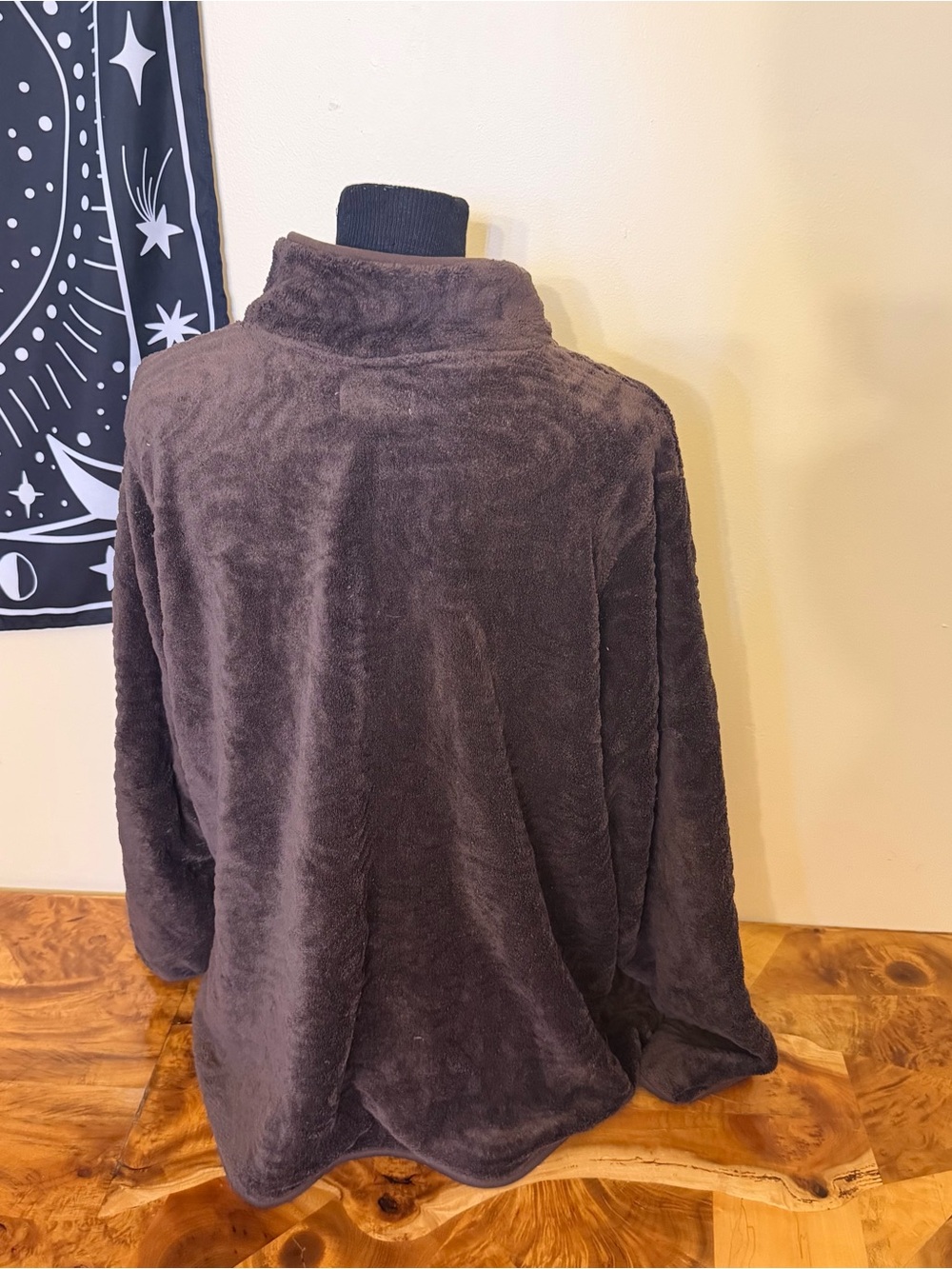 Great Northwest 2X Fuzzy Sherpa Jacket Brown No Zipper Pull Extra Pockets - Picture 4 of 10